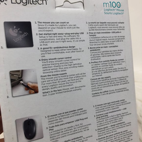 Logitech Black Mouse M100 910-001601 - Picture 5 of 5